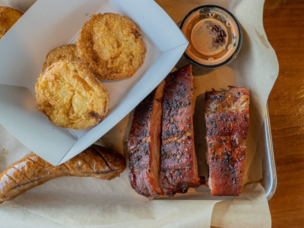 Meat Hook BBQ - ribs and sausage