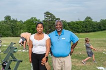 Sheena Dixon and Michael Long at the Save Mason Rudolph Golf Rally. May 31, 2024 (Jeff Danault)